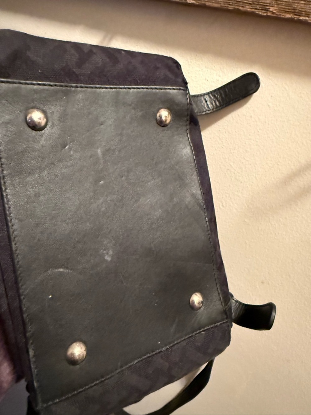 Talbots Black Men's Backpack with Buckle Drawstring Flap - Picture 7 of 7